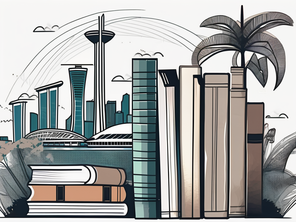 A stack of books with a graduation cap on top