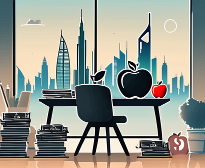 A classroom scene in dubai with a chalkboard