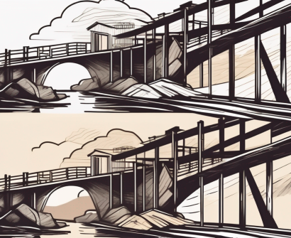 A broken bridge symbolizing the barriers