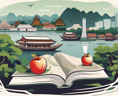 A picturesque vietnamese landscape featuring iconic landmarks such as the imperial citadel of thang long
