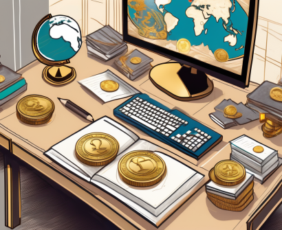 A teacher's desk with a cap