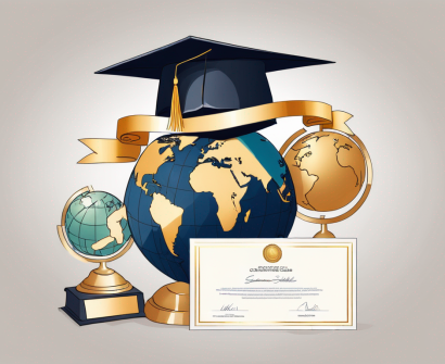 A graduation cap resting on top of a globe