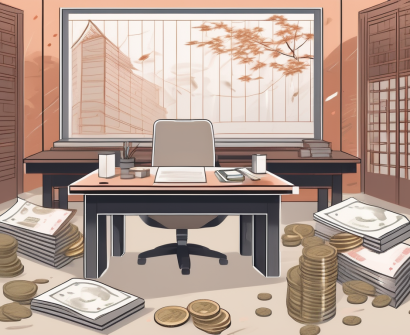 A classroom setting with chinese architectural elements in the background