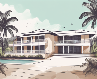 A picturesque international school building in barbados