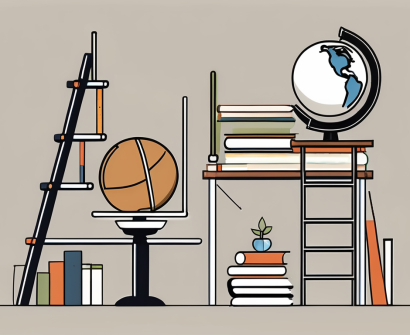A classroom setting with various teaching tools