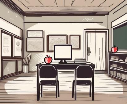 A classroom setting with thai cultural elements