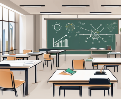 A classroom setting in dubai with various educational tools