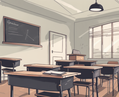 A classroom setting in the uk