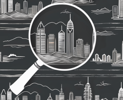 A chalkboard with iconic hong kong skyline in the background