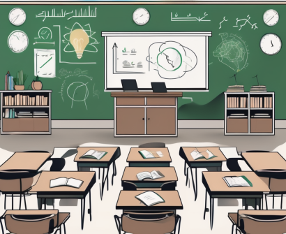 A classroom setting with diverse educational tools and resources
