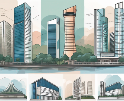 A few symbolic buildings representing international schools in singapore