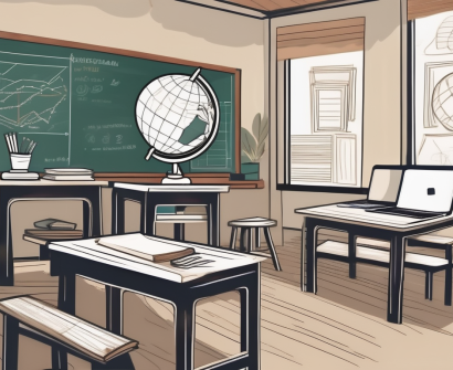 A classroom setting with thai cultural elements