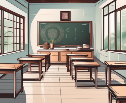 A classroom setting in thailand