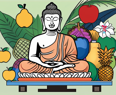 A classroom setting with diverse cultural symbols representing thailand