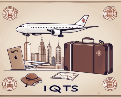 A certificate labeled 'iqts' on a desk