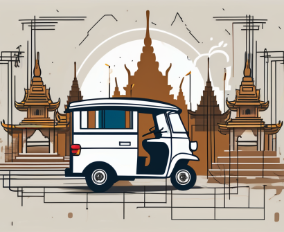 A classroom setting with iconic vietnamese and thai elements like the lotus (vietnam's national flower) and the elephant (a significant symbol in thailand)