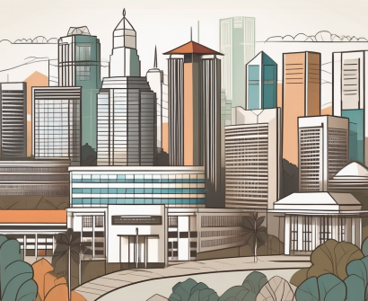A diverse collection of ten different school buildings