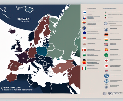 A map of europe highlighting the countries that require english teachers for the ipgce course and international teaching
