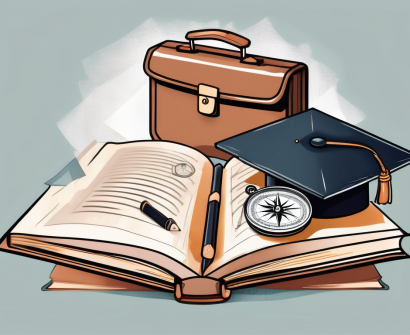 A compass on top of an open book