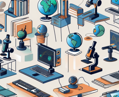A diverse set of international classroom stations