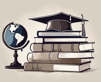 A stack of books representing education