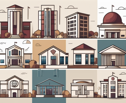 Seven different school buildings