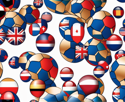 Various sized globes representing different countries