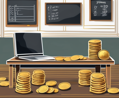A collection of eight symbolic icons representing different professional development opportunities (such as a graduation cap for further education