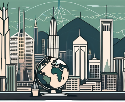 A classroom setting with a globe prominently placed