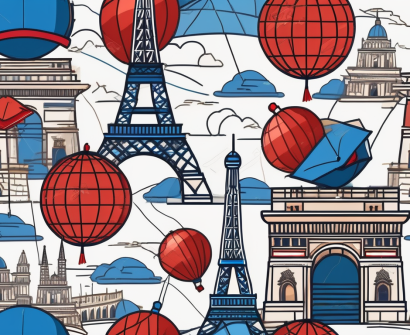 A globe with various iconic international landmarks