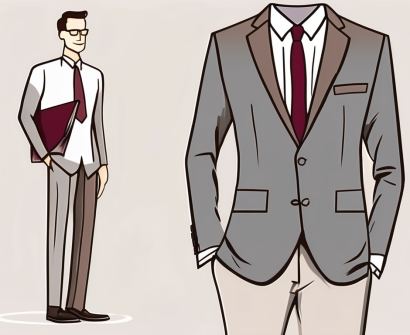 Various professional attire items such as a blazer