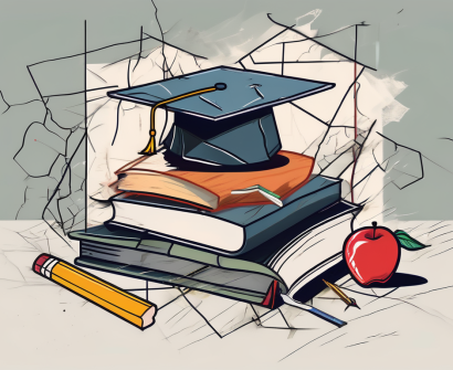 A classroom in hong kong with various symbols like a broken pencil