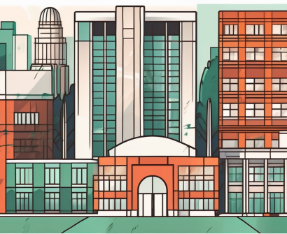 A diverse collection of five school buildings