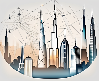 Seven different symbols representing various professional and social networks