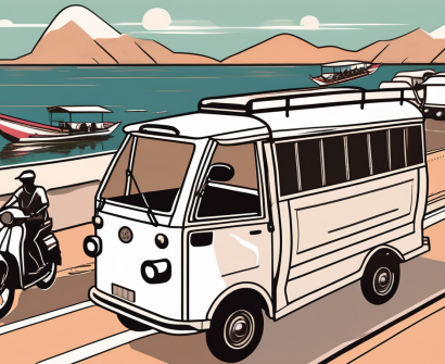 Five different modes of transportation commonly found in thailand
