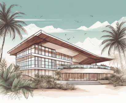 An international school building with fijian cultural elements incorporated into its design