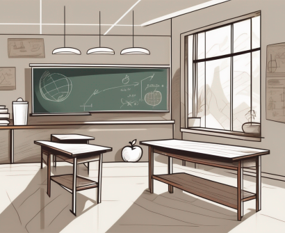 A classroom setting with thai cultural elements