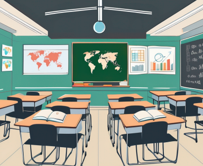 A vibrant classroom setting in hong kong