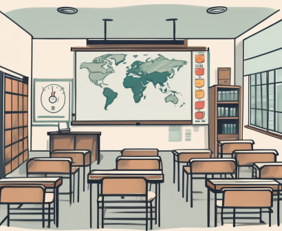 A classroom setting with diverse educational tools