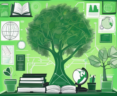 A chalkboard with a tree growing out of it