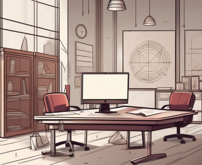 A classroom with typical teaching tools on the desk