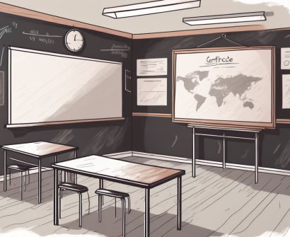A deserted bangkok school with closed doors and windows