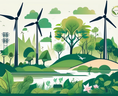 A lush thai landscape featuring diverse flora and fauna