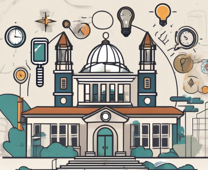 A globe with various notable landmarks from different countries