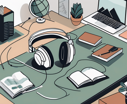 A classroom setting in singapore with various teaching aids such as headphones