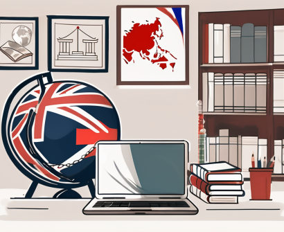 A classroom setting with various educational materials like books