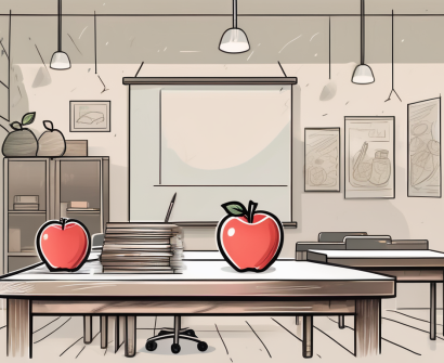 A classroom with thai cultural elements