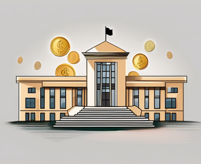 An international school building in saudi arabia with a symbolic representation of money