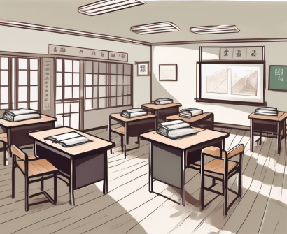A classroom setting in china
