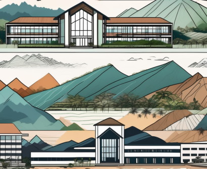Five different school buildings representing various architectural styles